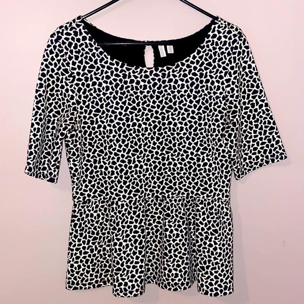 Leopard print peplum top